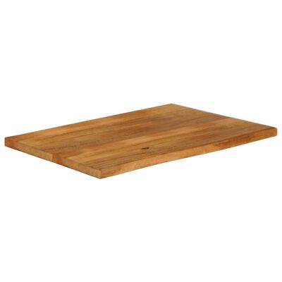 vidaXL Tablero de mesa borde natural madera maciza mango 100x60x3,8 cm