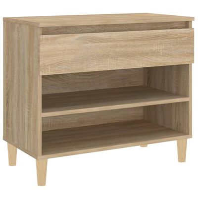 vidaXL Mueble zapatero madera contrachapada roble Sonoma 70x36x60 cm