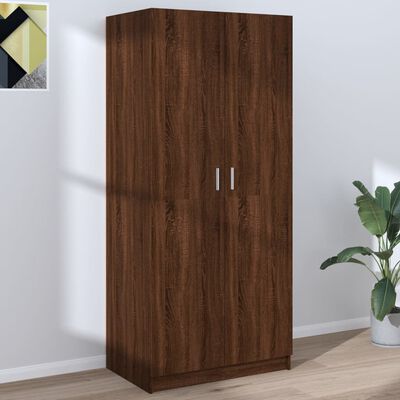 vidaXL Armario madera contrachapada color roble marrón 80x52x180 cm