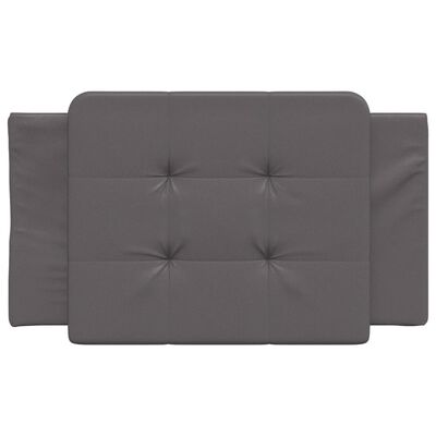 vidaXL Cabecero de cama acolchado cuero sintético gris 80 cm