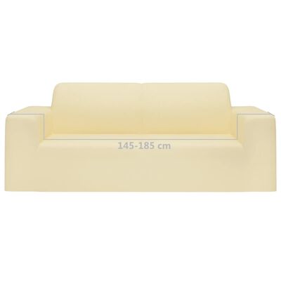 vidaXL Funda elástica para sillón de 2 plazas poliéster jersey crema