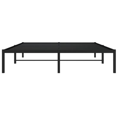 vidaXL Estructura de cama de metal negro 150x200 cm