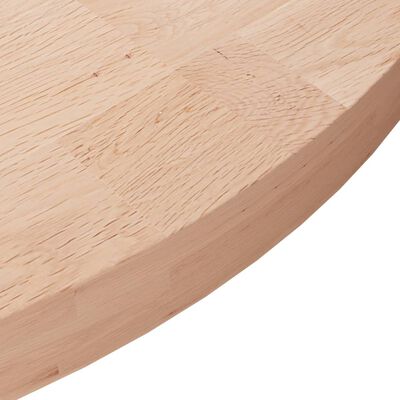 vidaXL Superficie de mesa redonda madera de roble sin tratar Ø70x4 cm