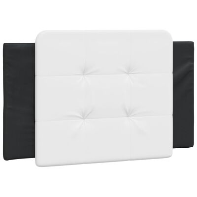 vidaXL Estructura cama con LED cuero sintético negro blanco 80x200 cm