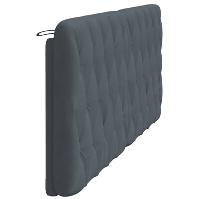 vidaXL Cabecero de cama acolchado terciopelo gris oscuro 200 cm