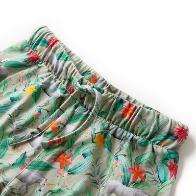 Pantalones cortos infantiles con cordón caqui claro 116