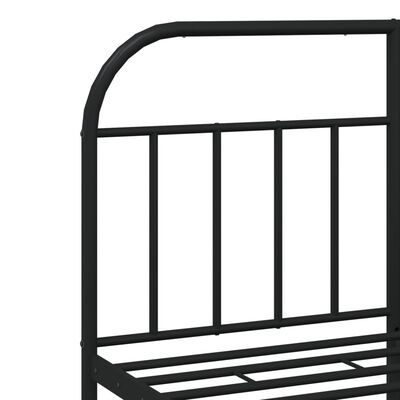 vidaXL Estructura de cama cabecero y estribo metal negro 140x200 cm