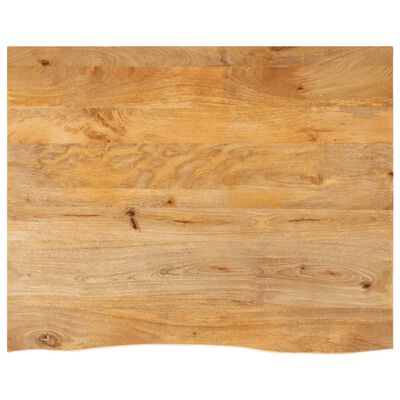 vidaXL Tablero de mesa borde natural madera maciza mango 90x80x2,5 cm