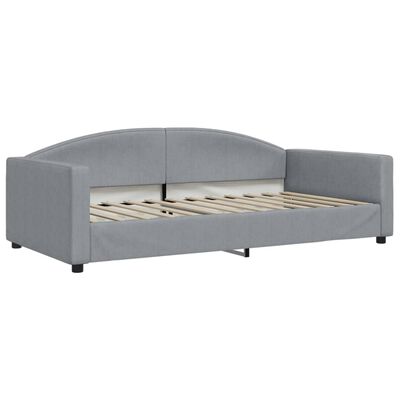 vidaXL Sofá cama nido con cajones tela gris claro 100x200 cm