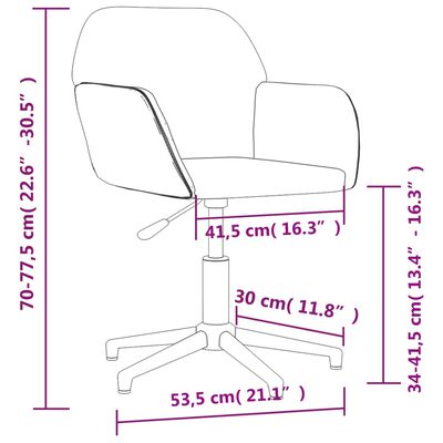 vidaXL Silla de oficina giratoria de tela negra