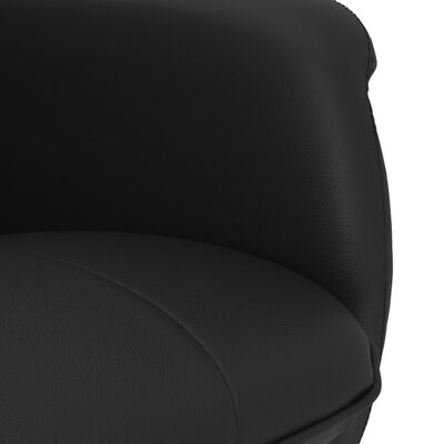 vidaXL Sillón reclinable con reposapiés cuero sintético negro