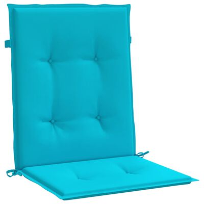 vidaXL Cojines para silla con respaldo bajo 6 uds tela turquesa