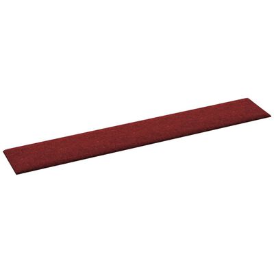 vidaXL Paneles de pared 12 uds tela rojo tinto 90x15 cm 1,62 m²