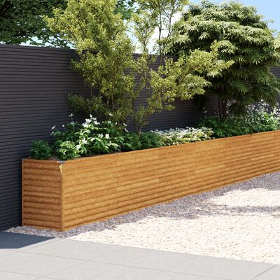 vidaXL Jardinera acero corten 960x50x69 cm