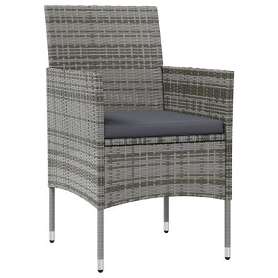 vidaXL Set de muebles de jardín 16 pzas y cojines ratán sintético gris