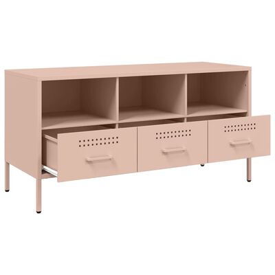 vidaXL Mueble para TV acero rosa 100,5x39x50,5 cm