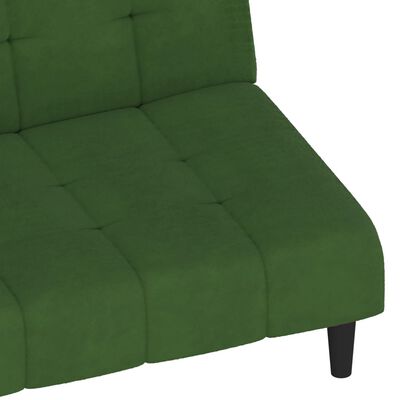 vidaXL Sofá cama de 2 plazas terciopelo verde oscuro