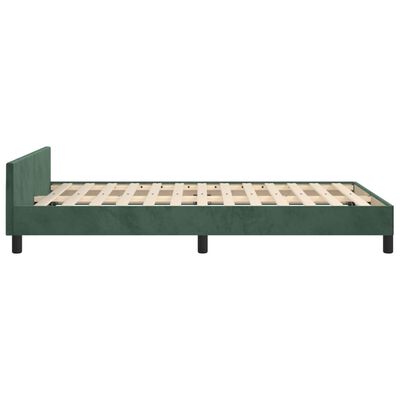 vidaXL Estructura cama con cabecero terciopelo verde oscuro 120x200 cm