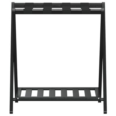 vidaXL Soporte para maletas bambú negro 68x38x58 cm