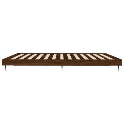 vidaXL Estructura de cama sin colchón madera marrón roble 120x200 cm