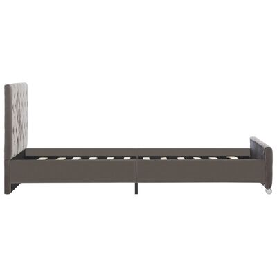 vidaXL Estructura de cama sin colchón terciopelo gris 90x200 cm