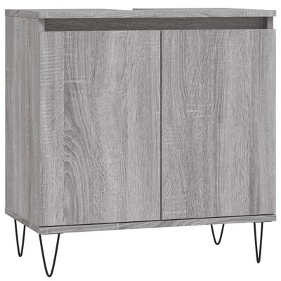 vidaXL Armario de baño madera de ingeniería gris Sonoma 58x33x60 cm