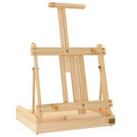 vidaXL Caballete de sobremesa con cajón madera de pino 41,5x37x12 cm