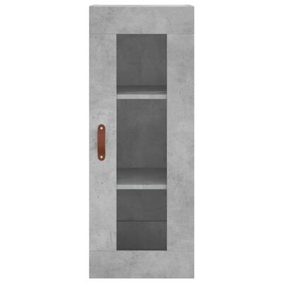 vidaXL Aparador de madera contrachapada gris hormigón 34,5x34x180 cm