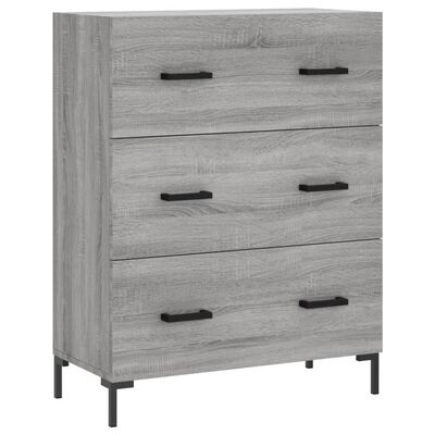 vidaXL Aparador alto madera contrachapada gris sonoma 69,5x34x180 cm