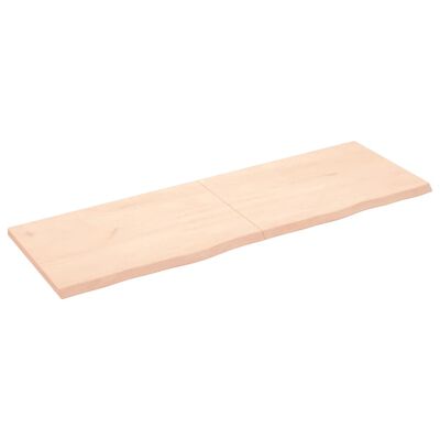 vidaXL Estante de pared madera maciza roble sin tratar 180x60x(2-4) cm