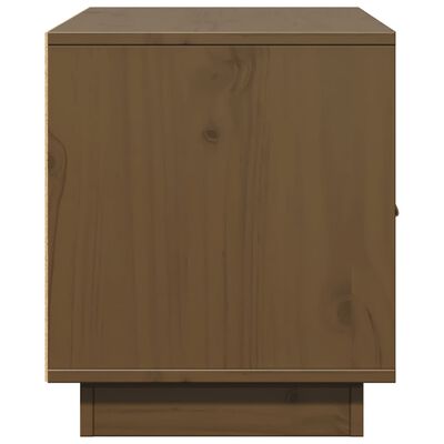 vidaXL Mueble de TV madera maciza de pino marrón miel 80x34x40 cm