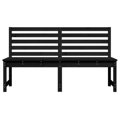 vidaXL Banco de jardín madera maciza pino negro 157,5 cm