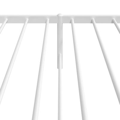 vidaXL Estructura cama sin colchón con cabecero metal blanco 100x190cm