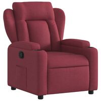 vidaXL Sillón reclinable de tela rojo tinto