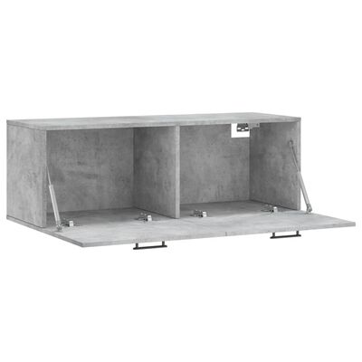 vidaXL Armario de pared madera ingeniería gris hormigón 100x36,5x35 cm