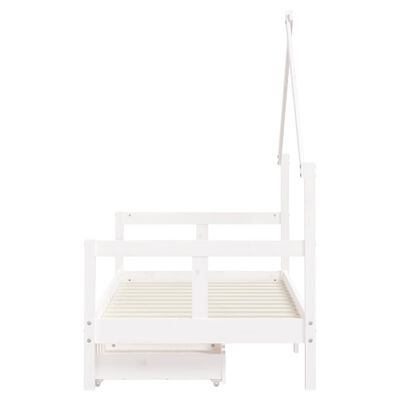 vidaXL Estructura cama infantil y cajones madera pino blanco 80x160 cm