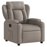 vidaXL Sillón reclinable de tela gris taupe