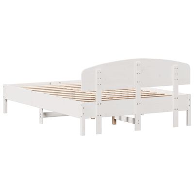 vidaXL Estructura de cama sin colchón madera de pino blanca 120x200 cm