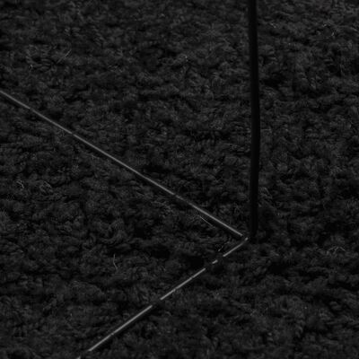 vidaXL Alfombra peluda de pelo largo moderna PAMPLONA negra 80x250 cm