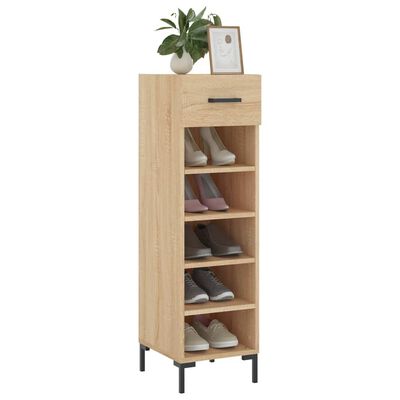 vidaXL Zapatero madera de ingeniería roble Sonoma 30x35x105 cm