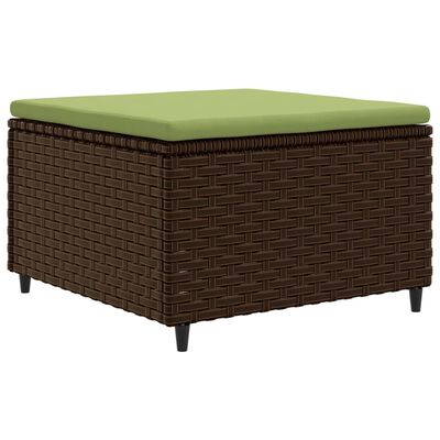 vidaXL Set muebles de jardín 7 piezas y cojines ratán sintético marrón