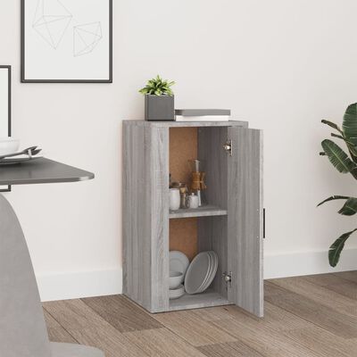 vidaXL Aparador de madera contrachapada gris Sonoma 40x33x70 cm