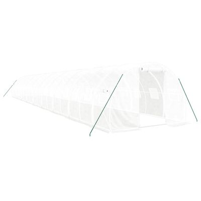 vidaXL Invernadero con estructura de acero blanco 54 m² 18x3x2 m