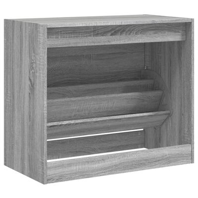 vidaXL Zapatero de madera de ingeniería gris Sonoma 80x42x69 cm