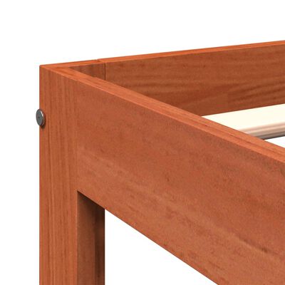 vidaXL Cama sin colchón madera maciza de pino marrón cera 100x200 cm