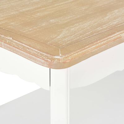 vidaXL Mesa de centro madera maciza pino blanco marrón 87,5x42x44 cm