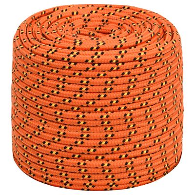 vidaXL Cuerda de barco polipropileno naranja 8 mm 500 m