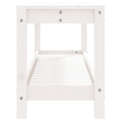 vidaXL Banco de jardín madera maciza de pino blanco 108x35x45 cm