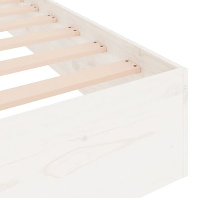 vidaXL Estructura de cama madera maciza blanca 120x200 cm