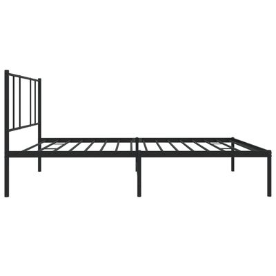 vidaXL Estructura cama sin colchón con cabecero metal negro 90x200 cm